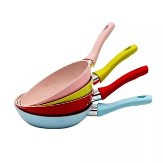 Small Non-Stick Frying Pan (16CM) – Marble Coating with Silicone Handle | নন-স্টিক ফ্রাইং প্যান